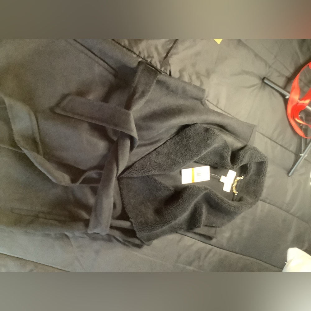 Micheal Kors Wool Blend and Sherpa Wrap Vest - Picture 5 of 5